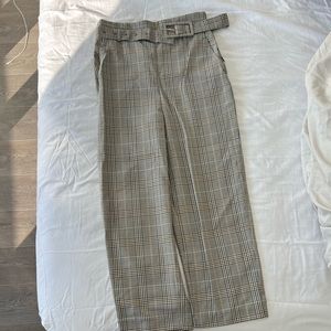 Zara highwaisted wide leg pants with belt